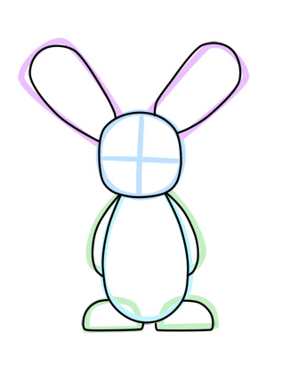317x419 Drawn Cartoon Bunny