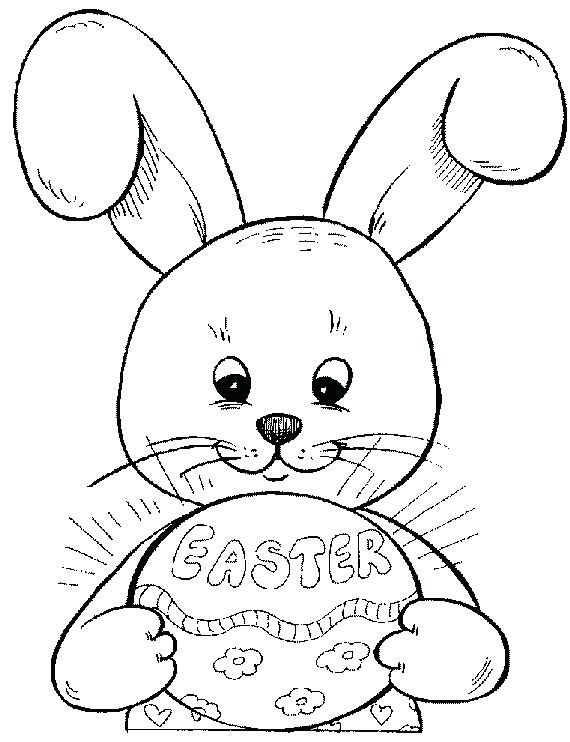 570x742 Easter Bunny And Eggs Coloring Pages Cute Bunny With Egg Coloring