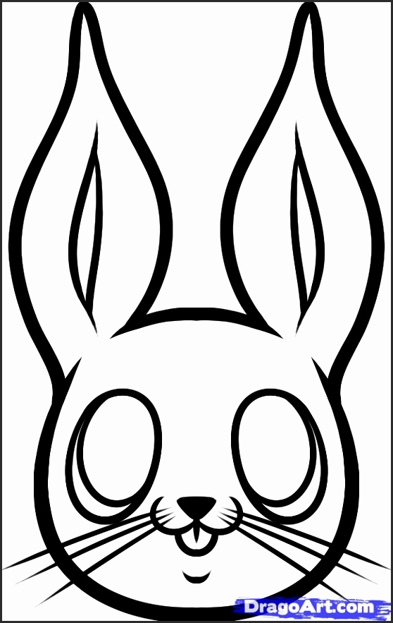 558x883 Bunny Head Outline Qclgf Fresh How To Draw A Cute Bunny Step By