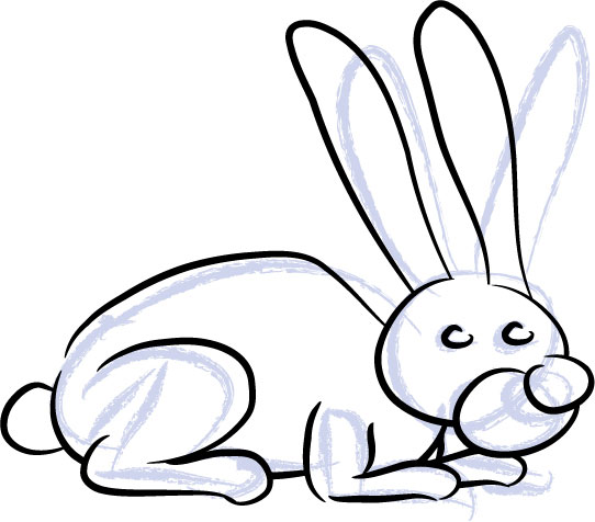 542x476 How To Draw A Rabbit