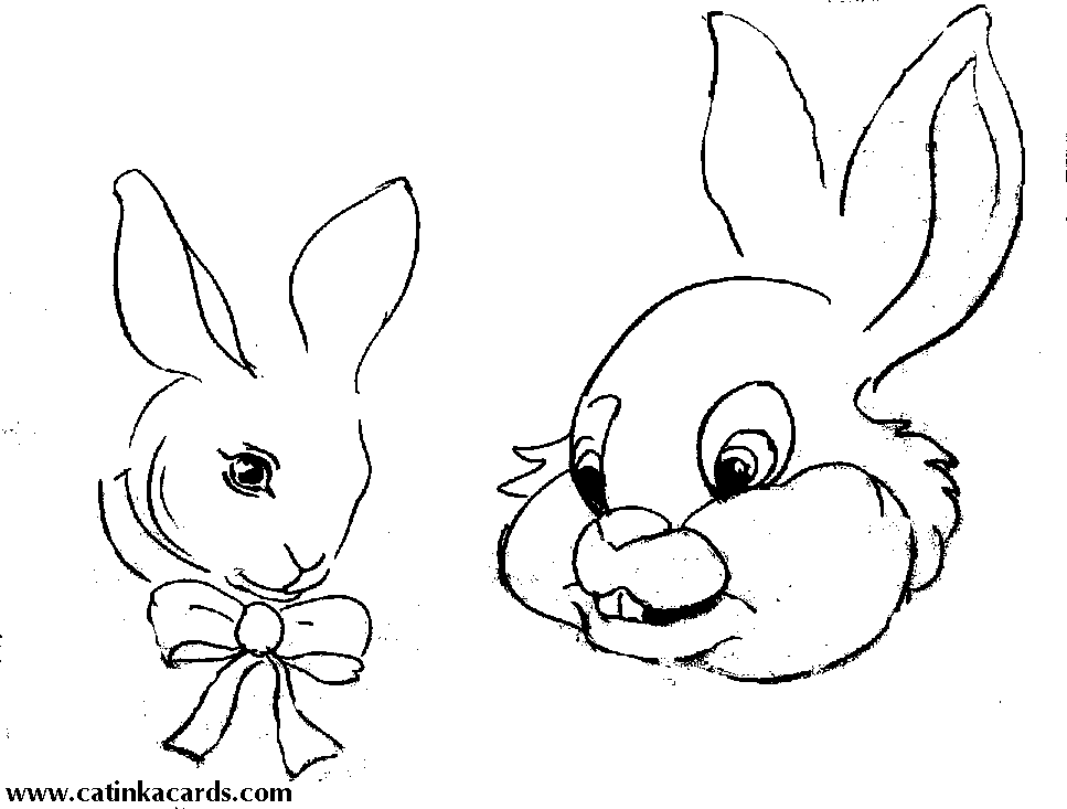 967x733 Rabbit Head Coloring Pages Easter Bunny Head Coloring Pages