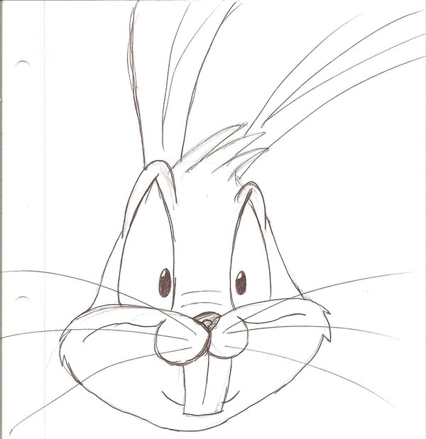 600x619 Bugs Bunny Head By Kosmickrab