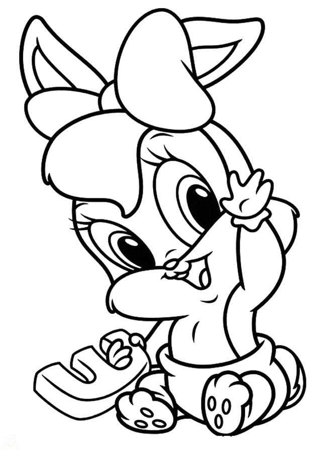 637x896 Drawn Rabbit Baby Bunny