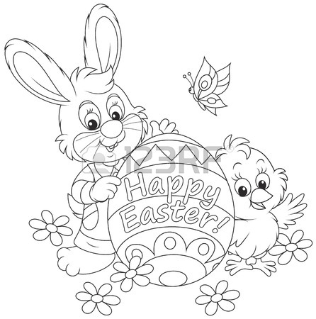 446x450 Bunny Outline Stock Photos. Royalty Free Business Images