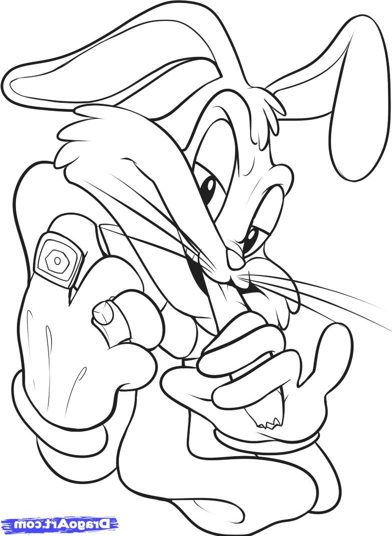785x1074 How To Draw Gangster Bugs Bunny, Step By Step, Cartoons, Cartoons