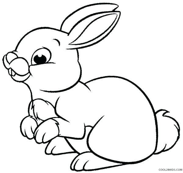 600x566 Bunny Rabbit Coloring Page Coloring Pages Of Rabbits Drawn Rabbit