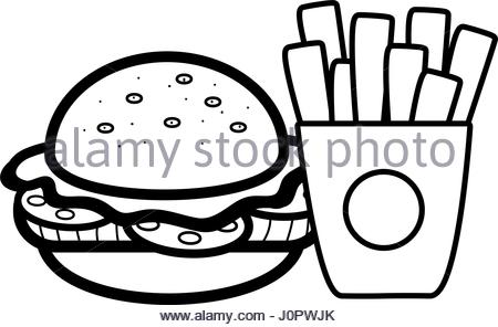 450x296 Silhouette Fries French Fast Food Icon Stock Vector Art