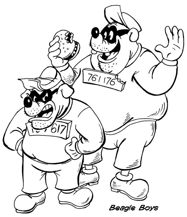 630x734 A Sketch Drawing Of Big Time And Burger Beagle. The Beagle Boys