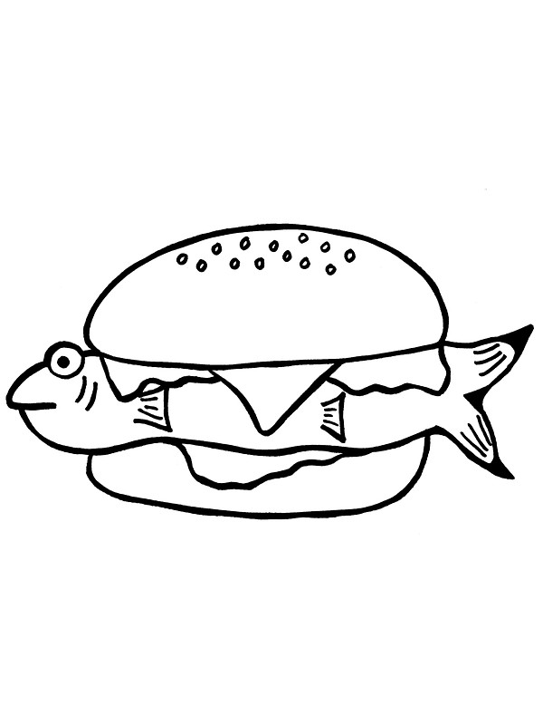 600x800 Fresh Fish Burger Stickers By Kingporteous Redbubble