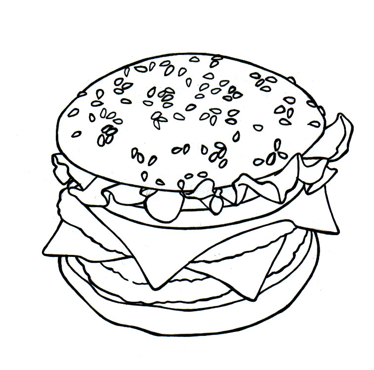 757x749 How To Draw A Hamburger 6 Steps (With Pictures)