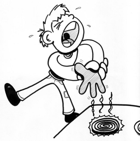 470x474 Hand Burn Clipart