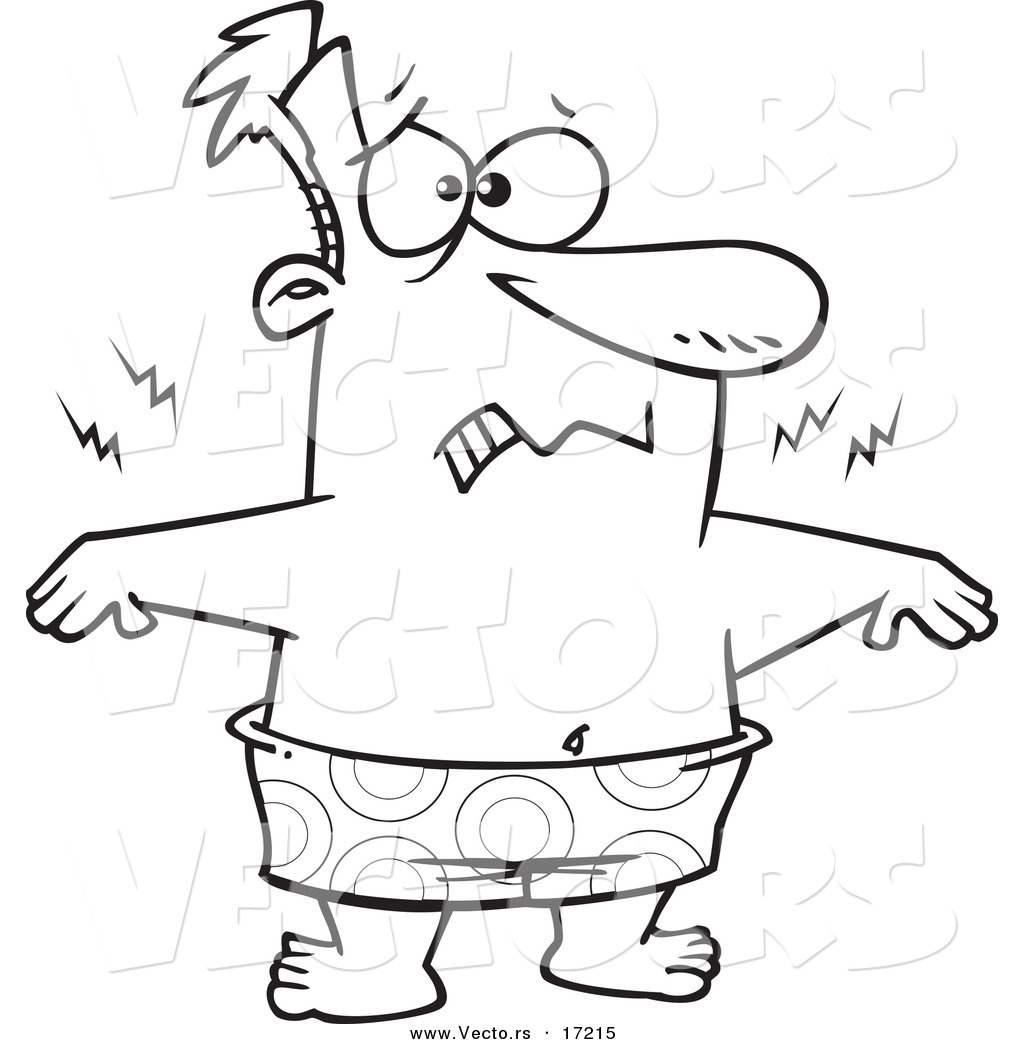 1024x1044 Vector Of A Cartoon Man With A Bad Sun Burn