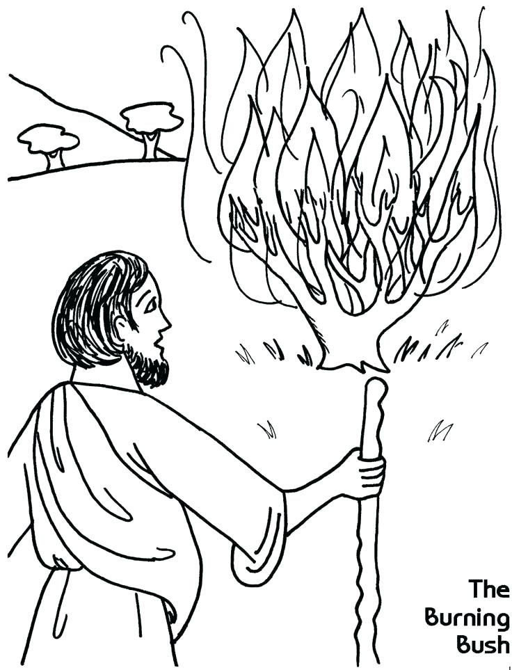 736x963 Moses Burning Bush Coloring Pages Printable