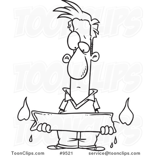 581x600 Cartoon Black And White Line Drawing Of A Guy Holding A Candle