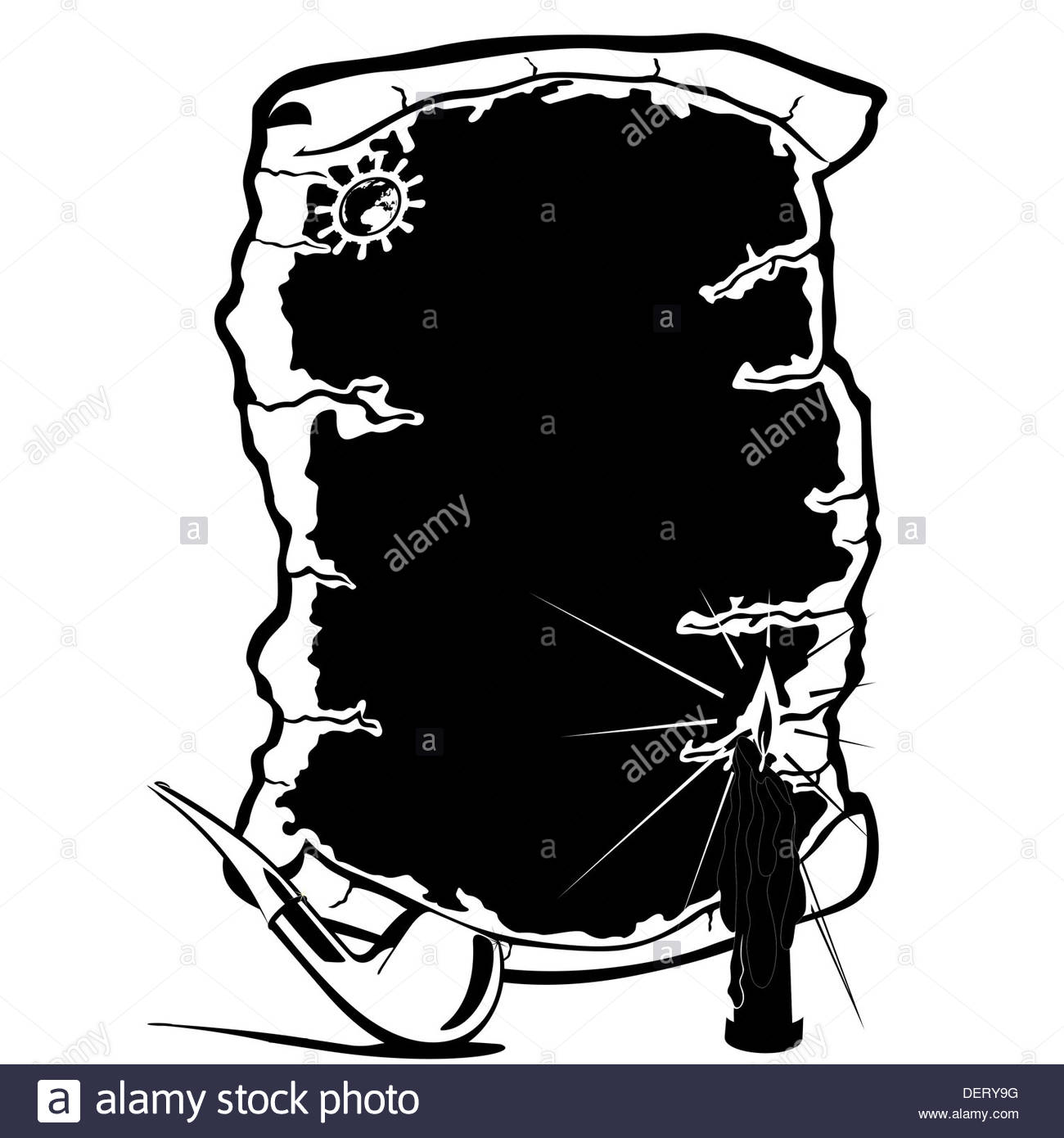 1300x1390 The Ancient Parchment, Pipe For Smoking Tobacco And A Burning