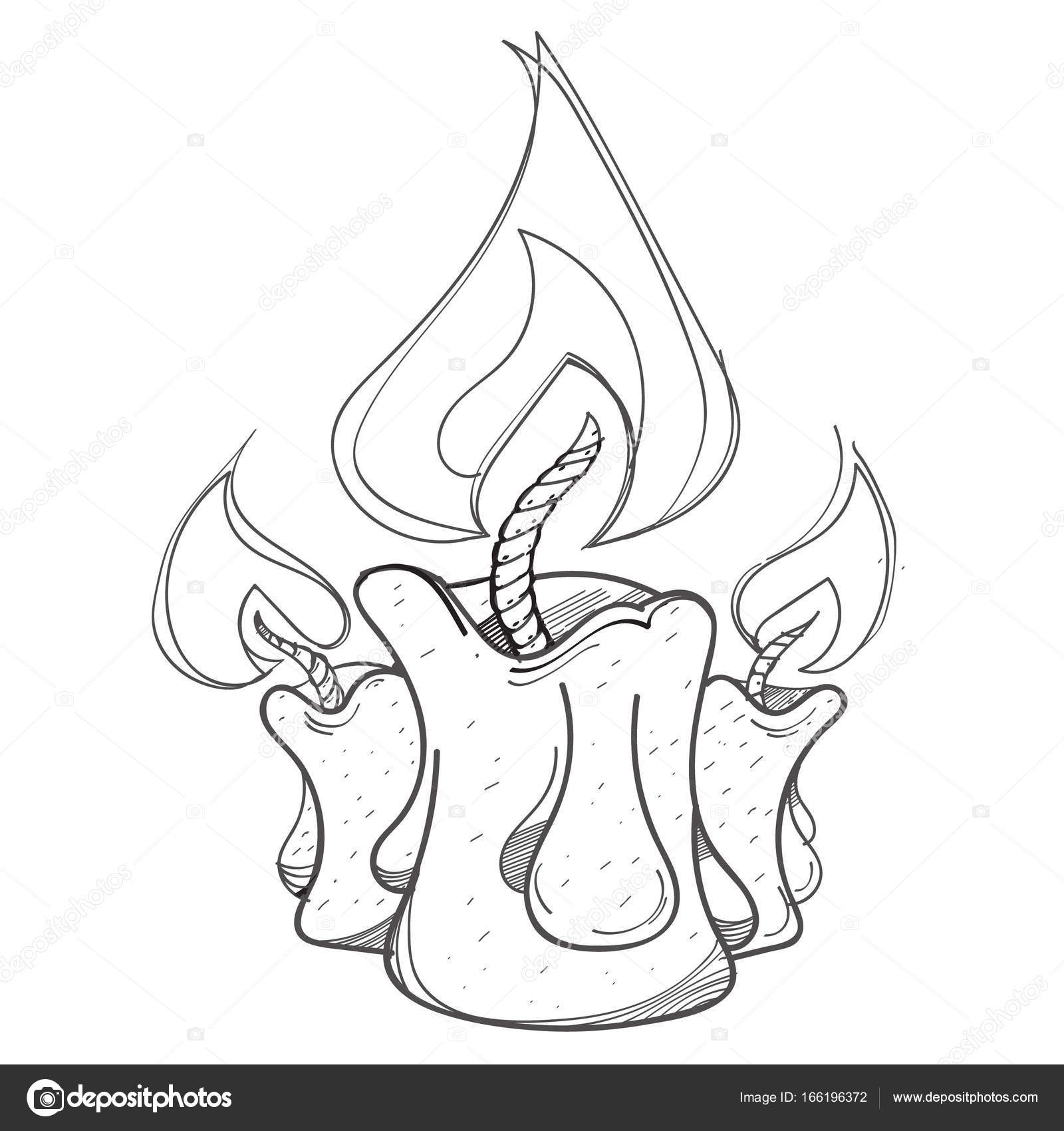 1600x1700 Burning Candles Logo Stock Vector Filkusto
