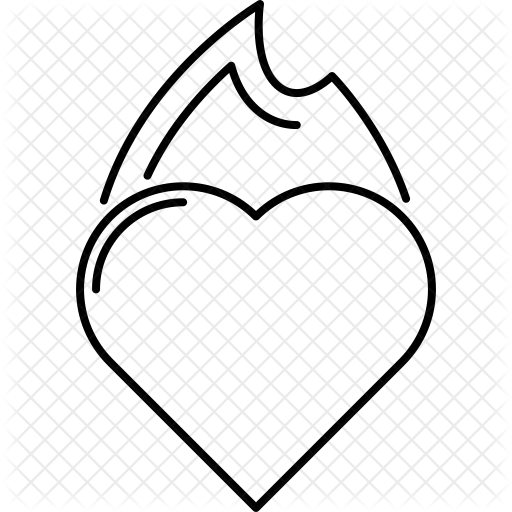512x512 Burning Heart Icon