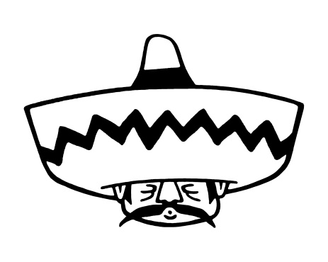 463x370 Drawing Mexican Man