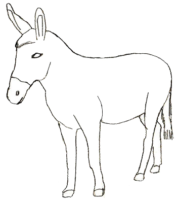 350x396 How To Draw A Donkey