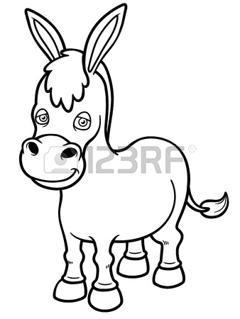 338x450 Vector Illustration Of Cartoon Burro Royalty Free Cliparts