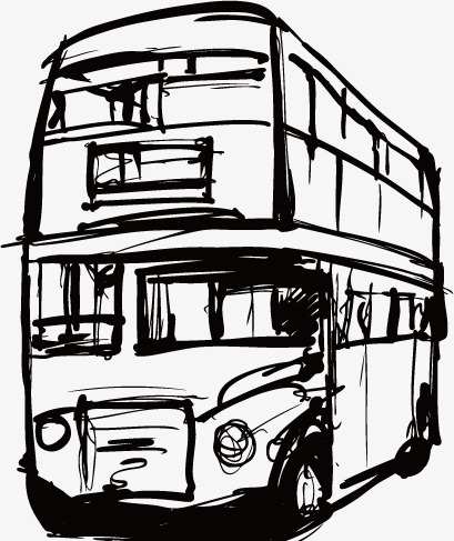 409x487 Bus, Sketch, Hand Painted Png Image For Free Download
