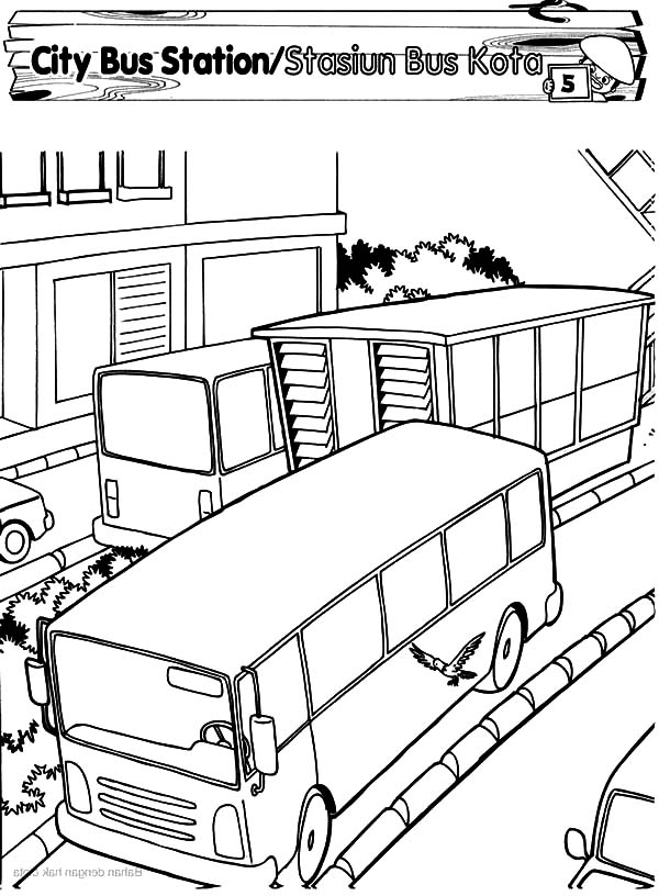 600x816 Bus Terminal Coloring Pages
