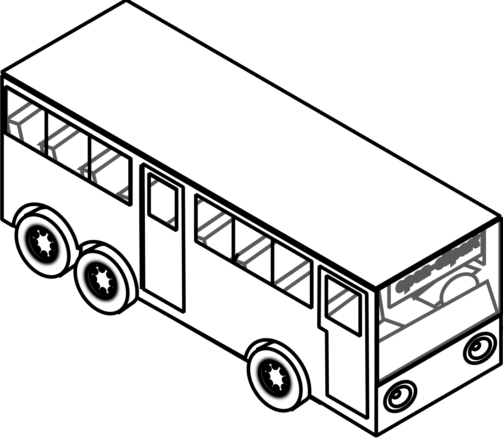 1979x1721 Bus With A Passenger Capacity Of Many Bus Coloring Pages