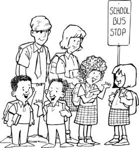 279x299 School Bus Stop Stock Vectors