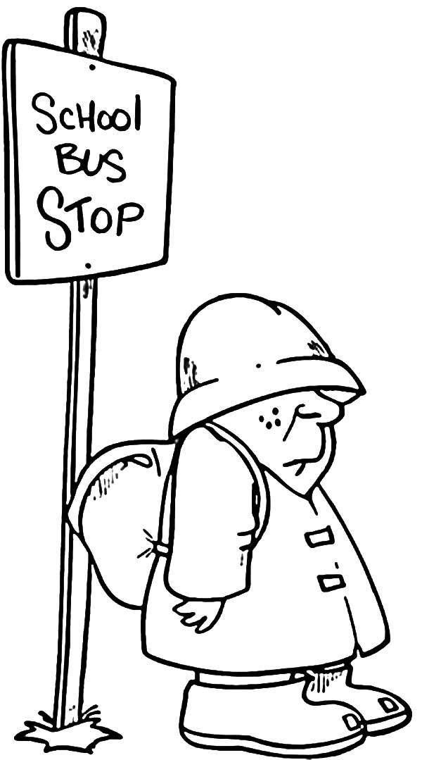 600x1079 Bus Stop Coloring Pages
