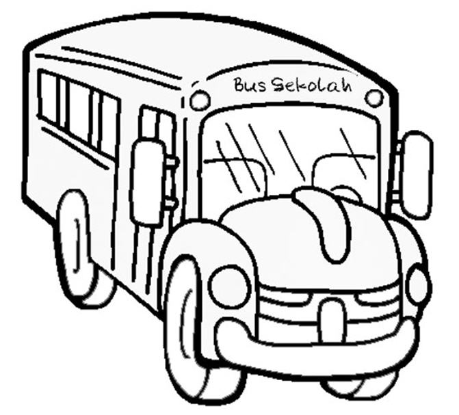 671x607 School Bus Coloring Pages