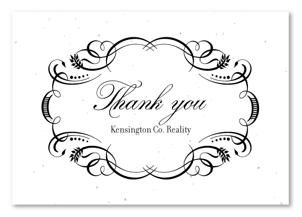 613x442 Business Thank You Cards On Seeded Paper ~ Sophisticated By Green