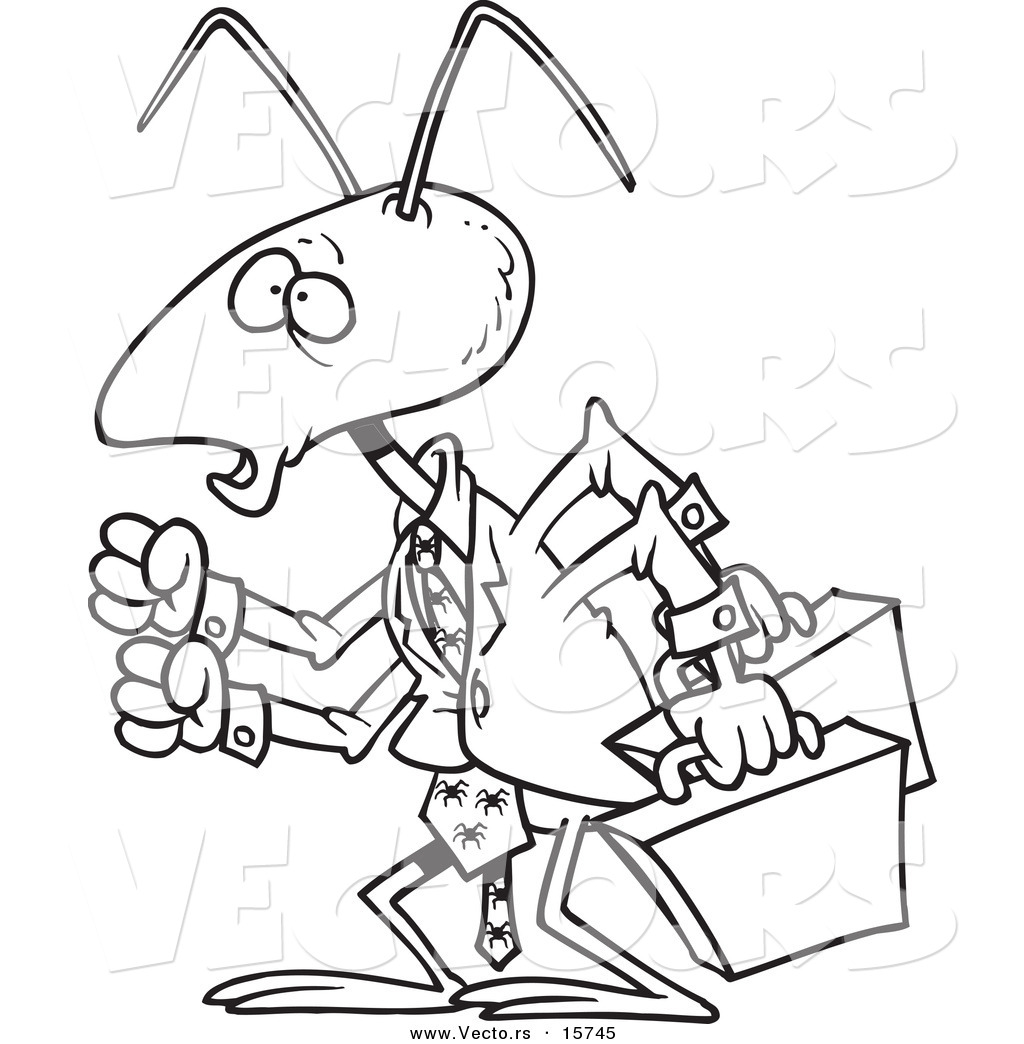 1024x1044 Vector Of A Cartoon Business Ant