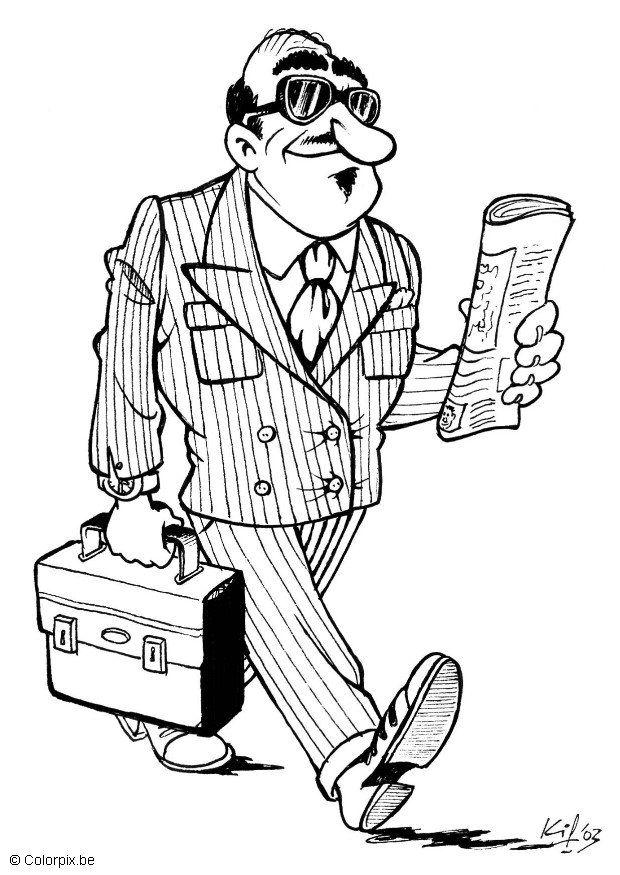 620x875 Coloring Page Businessman