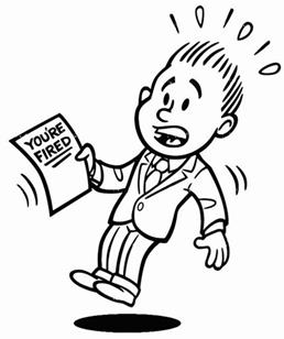 258x308 Business Man Fired With Pink Slip Printable Image Illustration
