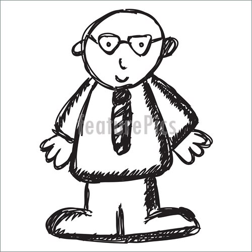 500x500 Cartoon Business Man Illustration