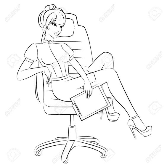 Business Woman Drawing