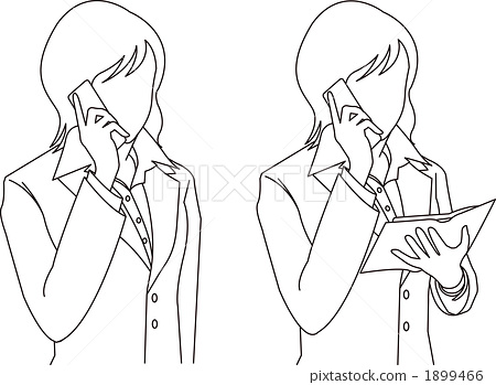 450x349 Line Drawing, Business Woman, Businesslady