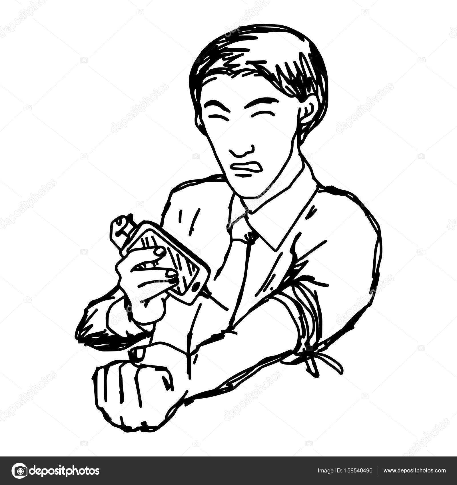 1600x1700 Asian Male Businessman Addict To Internet And Social Networks