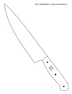 233x302 Kitchen Knife Drawing