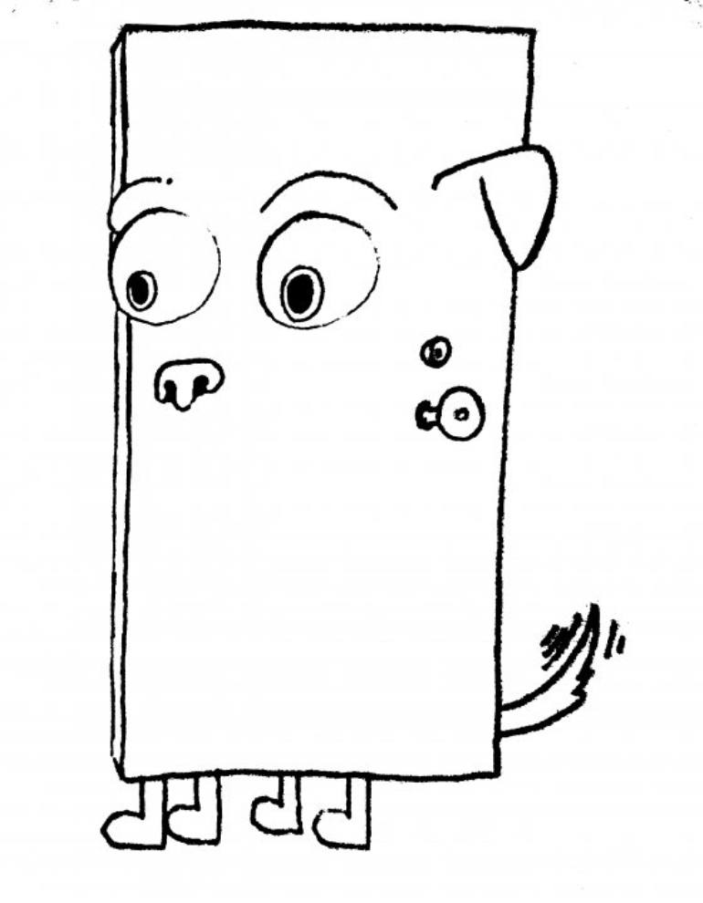 770x990 Saatchi Art Doggy Door Drawing By Kevin Butler