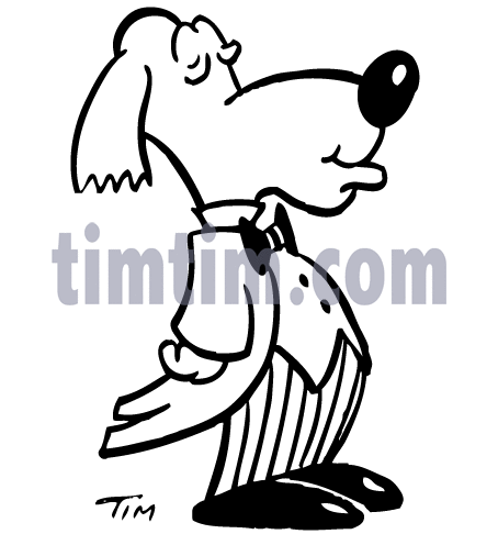 454x486 Free Drawing Of A Butler Dog Bw From The Category Occupations +
