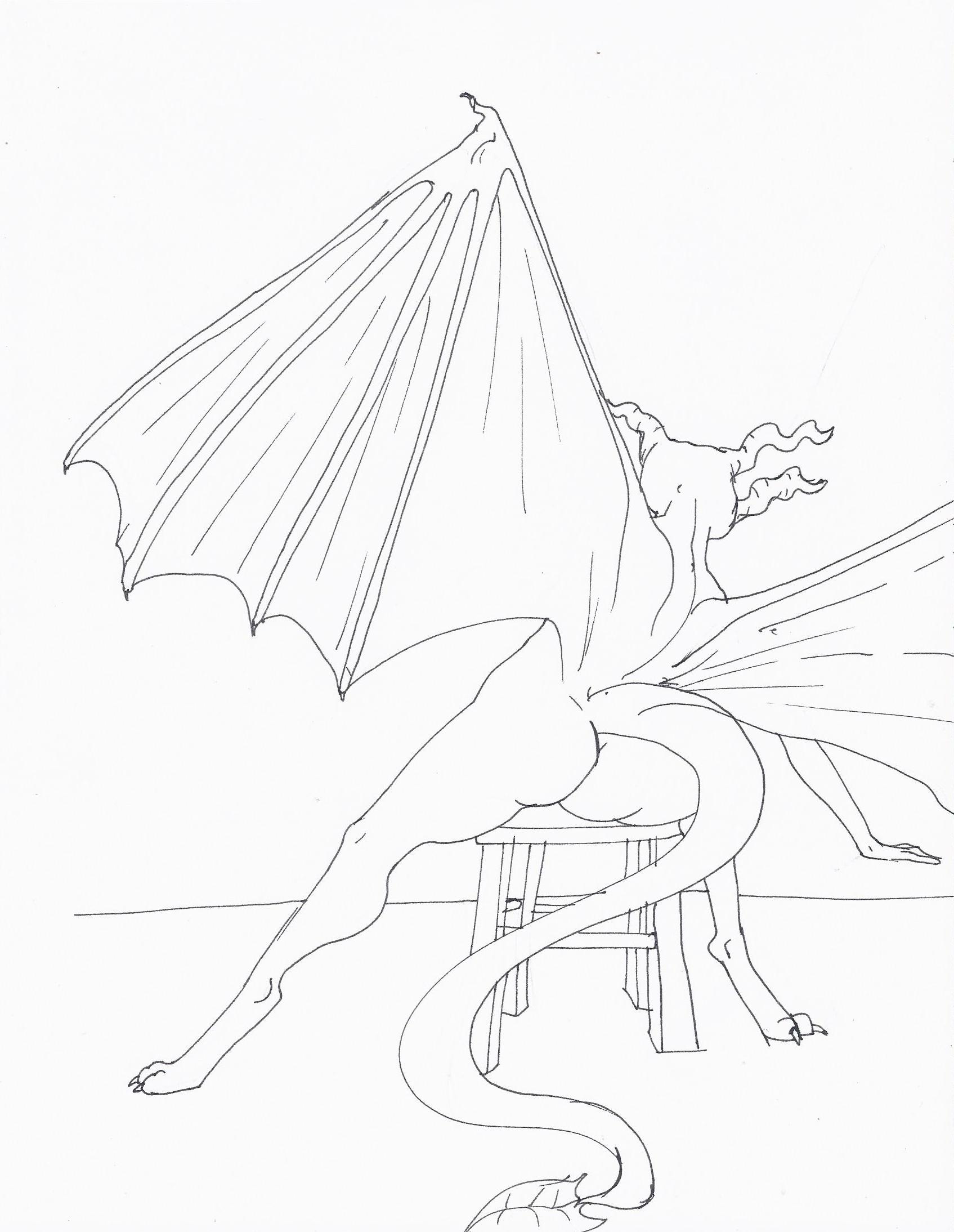 1695x2188 Butt Of A Fine Dragon Weasyl