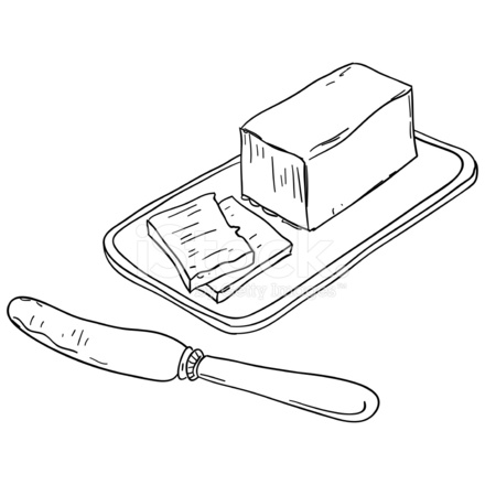 440x440 Butter Sketch Illustration Stock Vector