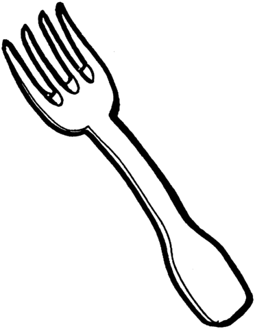 372x480 Fork Coloring Page Free Printable Coloring Pages