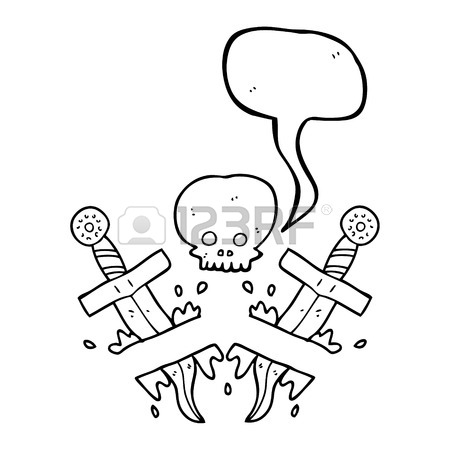 450x450 Freehand Drawn Black And White Cartoon Butter Knife Royalty Free