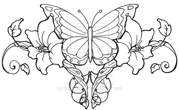 600x368 Drawings Of Hearts Tattoo Butterfly Lowerback Tattoo 25