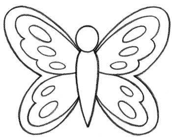 350x284 Learn How To Draw A Butterfly For Kids