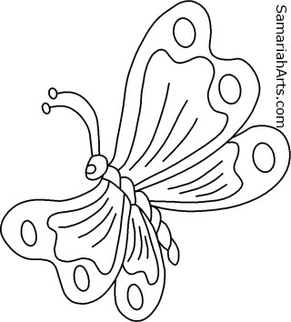 320x354 How To Draw A Butterfly In Flight For Use In Your Paper Art Projects