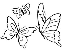 236x192 Butterfly, Four Butterflies Flying On The Park Coloring Page