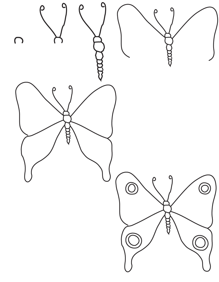 700x900 Drawing Butterfly